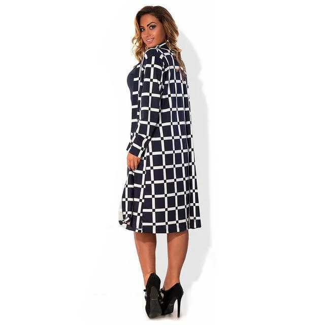 ANALUKE Plaid Winter Big Size Trench Coats Practical Women's Multi - 
