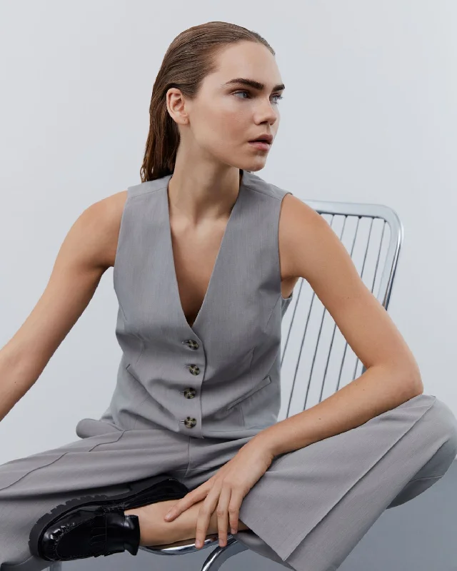 CLEOHSW VEST - Grey Dapper Women's 1920S