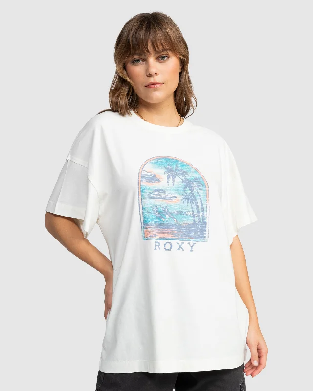 Womens Sweeter Sun B Oversized Short Sleeve T-Shirt Dapper Women's Bow - adorned