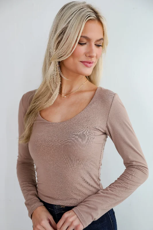 Jordan Everyday Long Sleeve Crop Top - DU DEAL Geometric