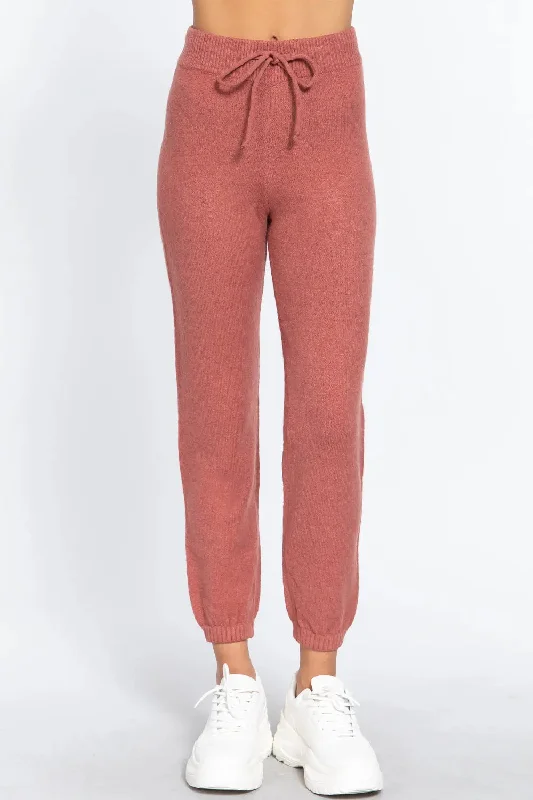 Drawstring Sweater Long Pants