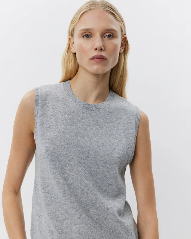 KARLISW VEST - Grey melange Elegant Women's Formal 