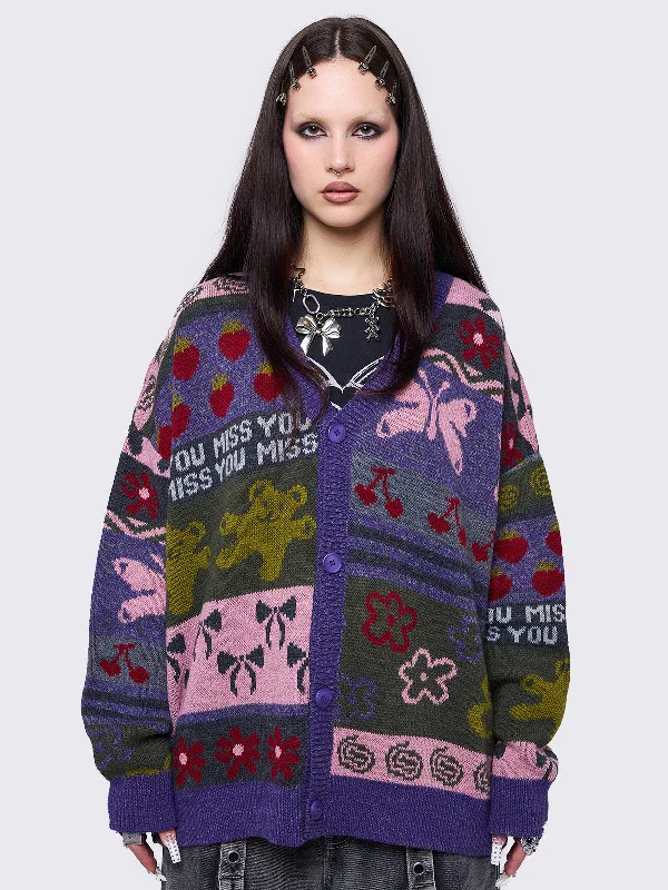 Miss You Jacquard Cardigan Artistic Women's Avant - 
