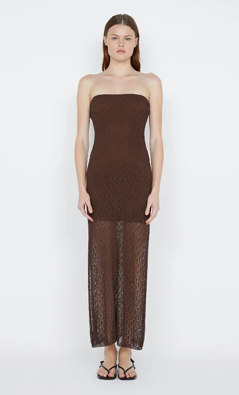 AURORA STRAPLESS DRESS - CHOC Classic Women's Pin - striped