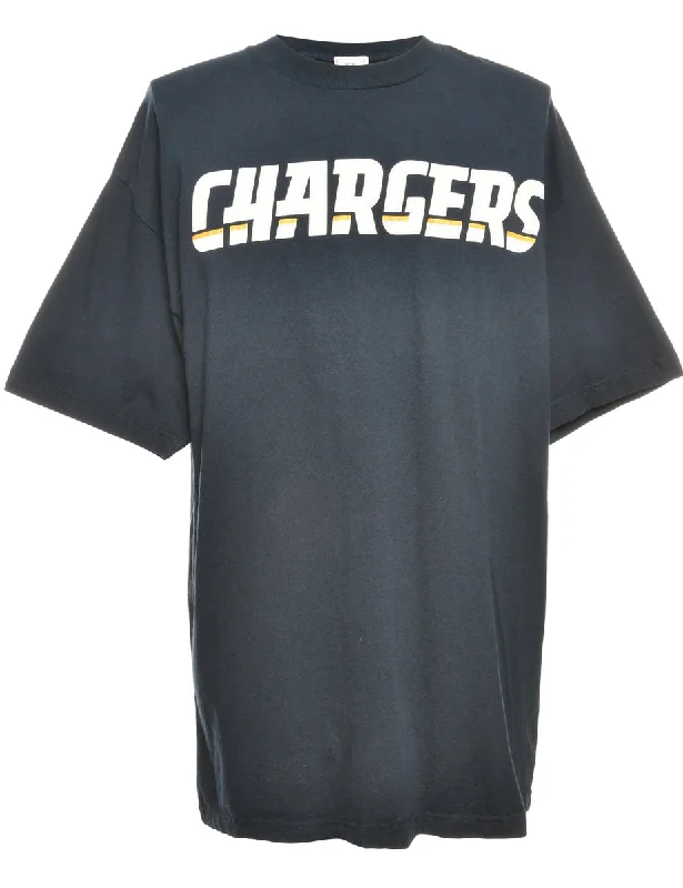 NFL Football Chargers Design T-Shirt - L Refined Women's Velvet