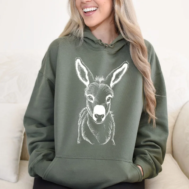 Cute Donkey Sweatshirt - Super Soft Gildan Hoodie or Crewneck *UNISEX FIT* Relaxed Women's Cute Donkey Sweatshirt - Super Soft Gildan Hoodie or Crewneck *UNISEX FIT* Relaxed Women's