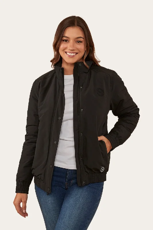 Tesbury Womens Jacket - Black/Black Laid - back Women's Style