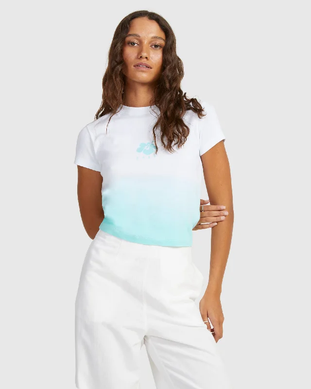 Womens Hibiscus Dip Baby T T-Shirt Dynamic Women's Moto