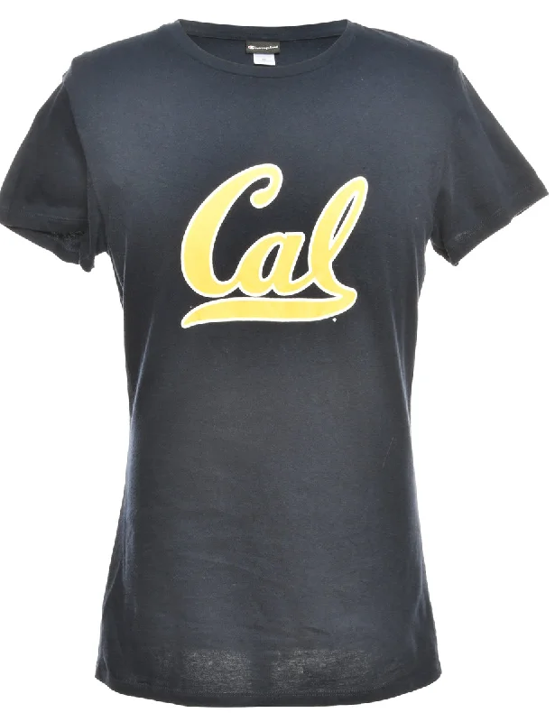 Navy Champion Printed T-shirt - XL Sophisticated Women's 