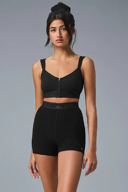 Alosoft Molded Showcase Bra - Black Sporty Women's Tennis