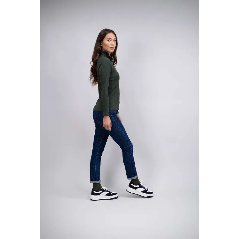 Harcour Polo LS Pipal Femme Kaki French
