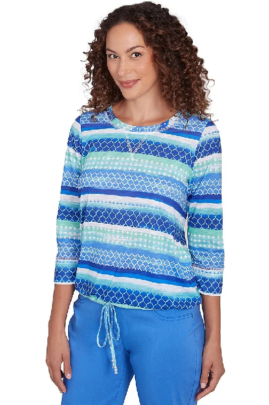 Petite It Had To Be Blue Blouson Top Street