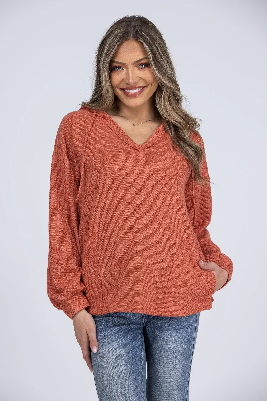 Sunshine and Love Women's Chic V-Neck Hoodie