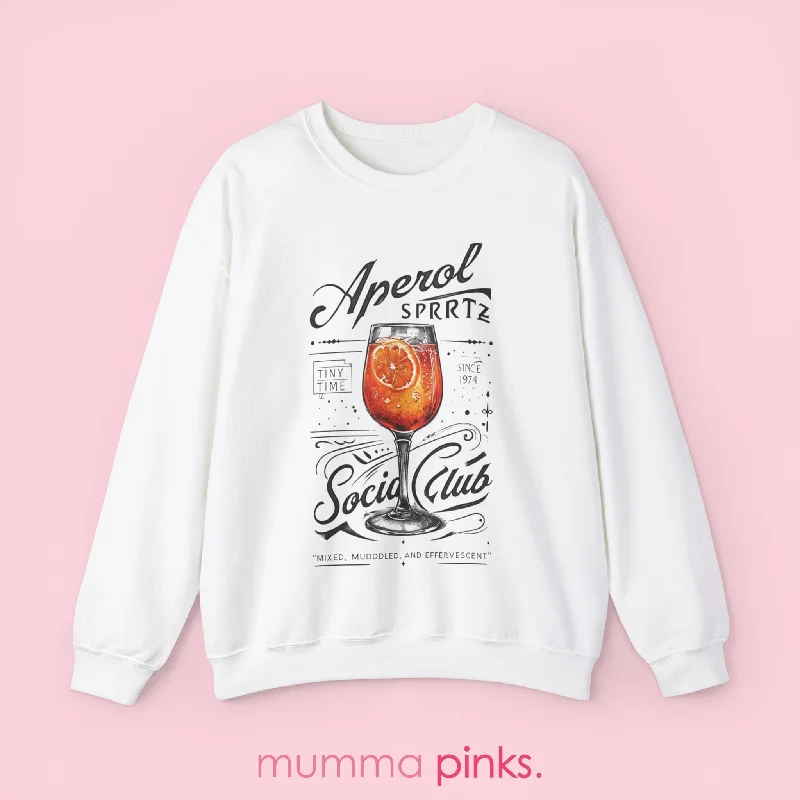 Aperol Spritz Cocktail Sweatshirt Relaxed Women's 