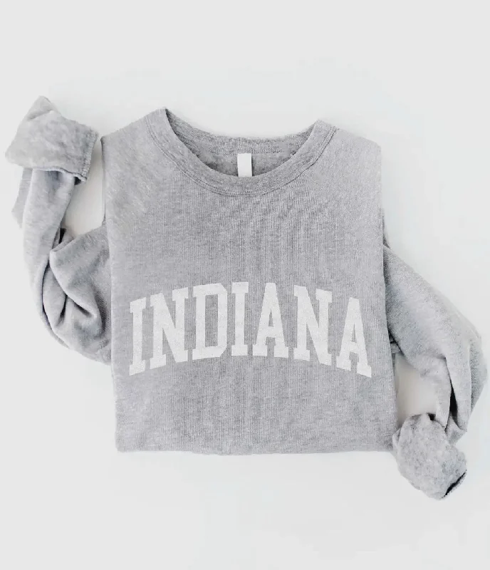 Light Gray Indiana Crewneck Cozy Women's Sherpa - lined