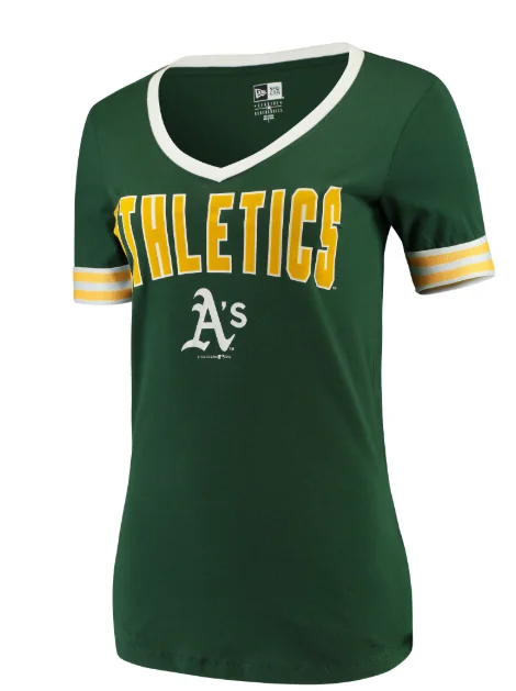 NEW ERA OAKLAND A'S WOMENS V NECK