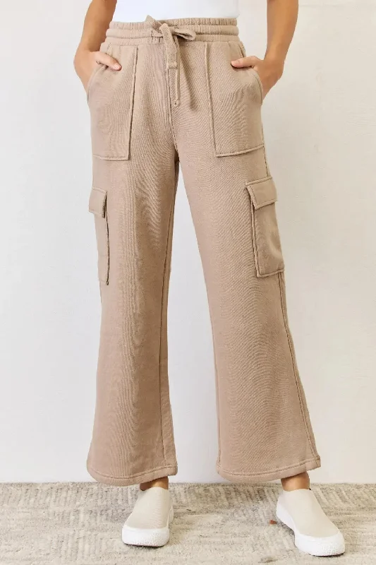 RISEN High Waist Cargo Wide Leg Pants Unique Women's Upcycled
