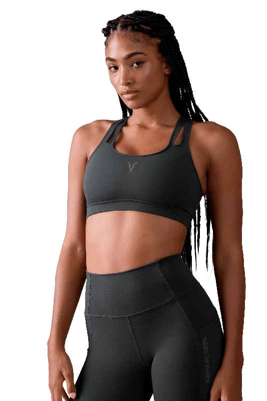 SPORTS BRA CUT OUT - Dark Gray Cool Women's Skate