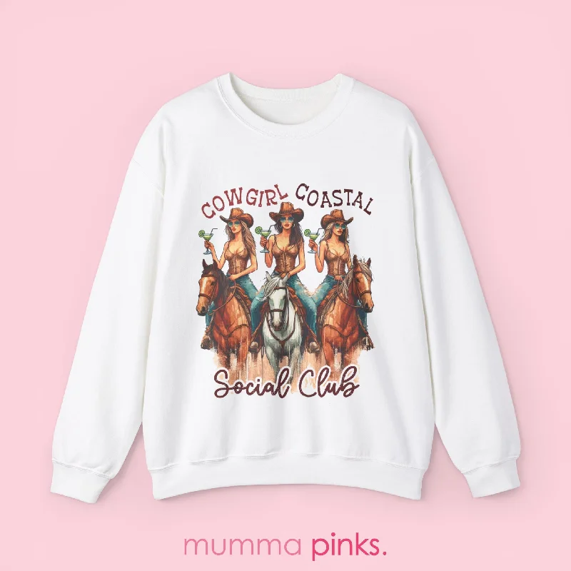 Coastal Cowgirls Social Club Sweatshirt Confident Women's High - fashion