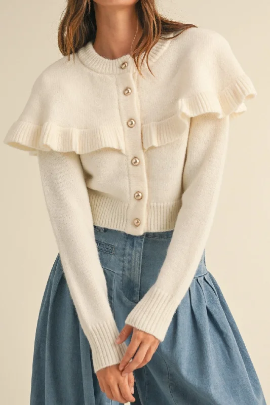 Layla Ruffle Cape Cardigan Traditional Women's 