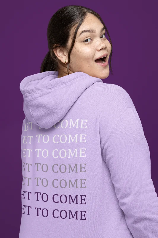 Yet To Come (Double Sided Print): BTS - WINTER HOODIES- LAVENDER Bold Women's Animal Print
