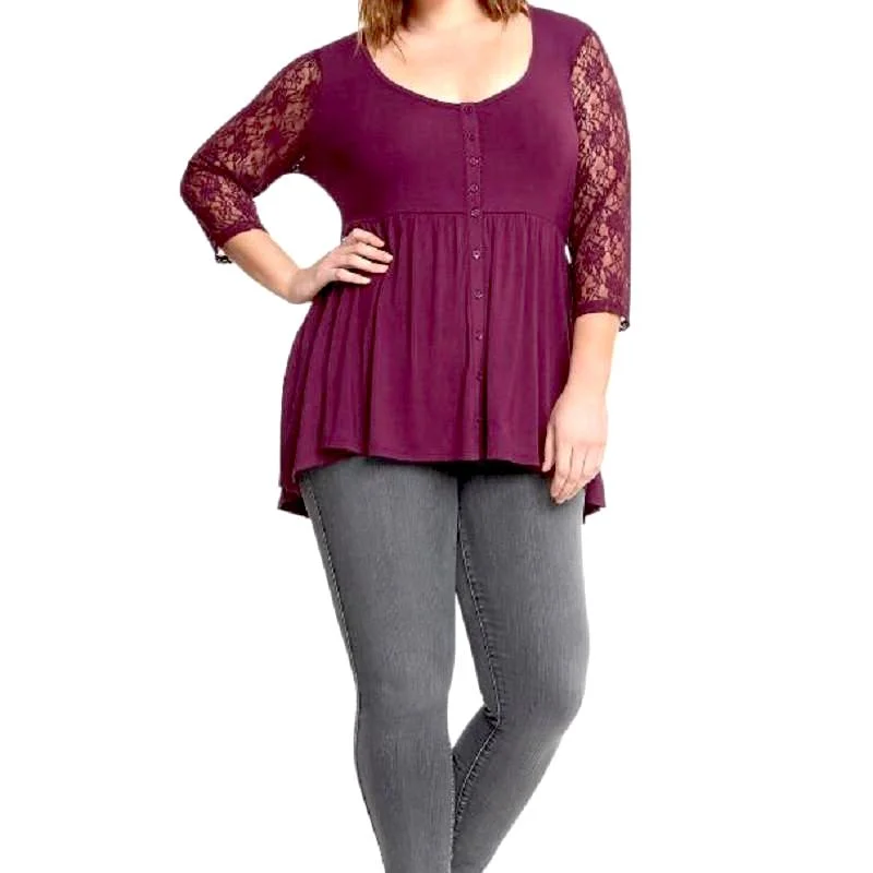 ANALUKE Spring Lace Long Sleeve Blouse Elegant Women's Formal 