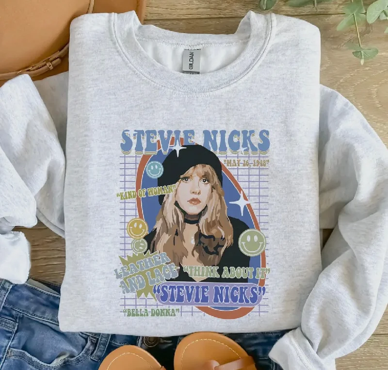 Groovy Stevie Graphic Crewneck- Online Exclusive Unique Women's Upcycled