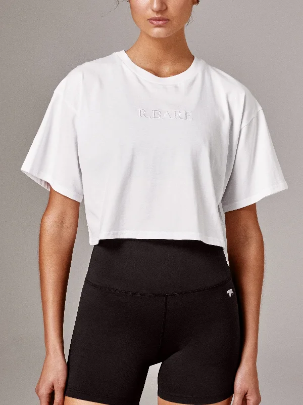 Street Style Crop Tee - white garde
