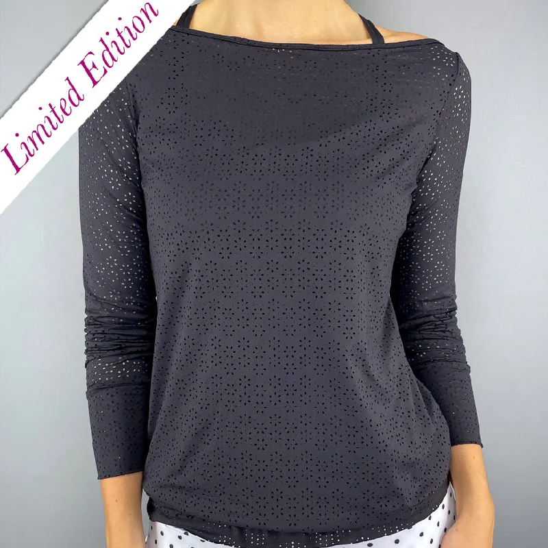 LE Sheer Symmetrical Pullover Top Compression