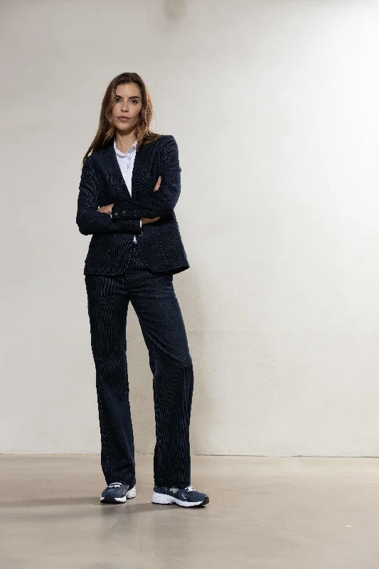 Catinka Stretch Blazer - New Navy Sustainable Organic