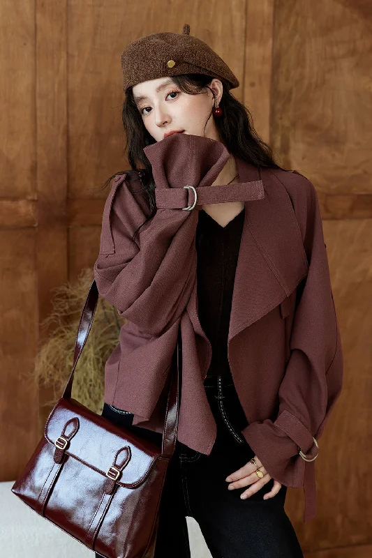 Trench Coat for Women Monochromatic Office Style