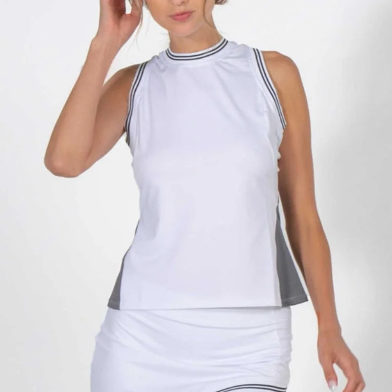 InPhorm Chloe Tank - White/Onyx Combo Modern Women's Tech