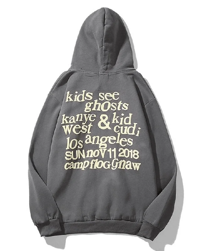 Men's Graffiti Letter Print Hoodie Classic Women's Tweed