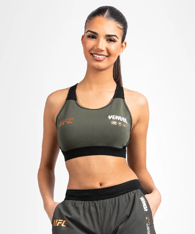 UFC Adrenaline by Venum Fight Week Women’s Sports Bra - Khaki/Bronze Vintage Women's 1970S 