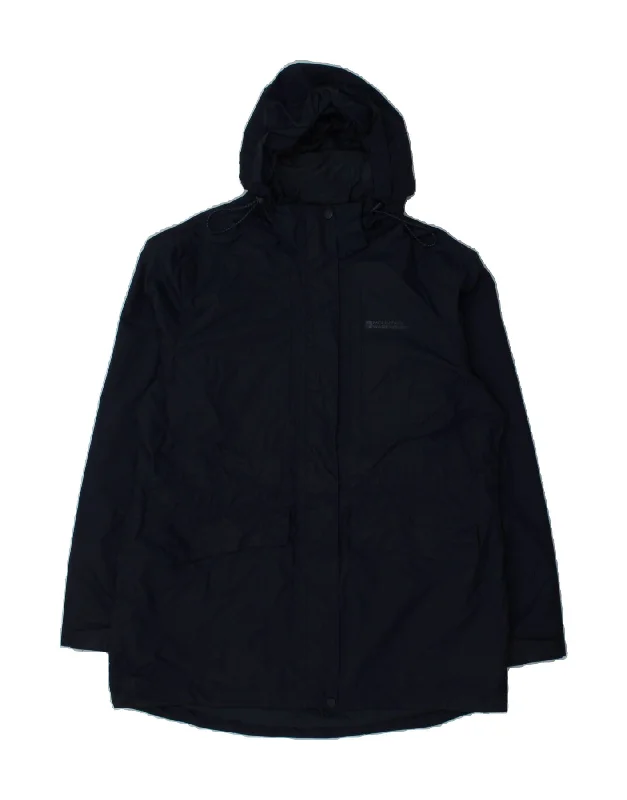 MOUNTAIN WAREHOUSE Womens Hooded Windbreaker Coat UK 16 Large Navy Blue