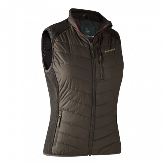 Deerhunter Lady Caroline Padded Waistcoat - Brown Leaf (571) Earthy Women's 