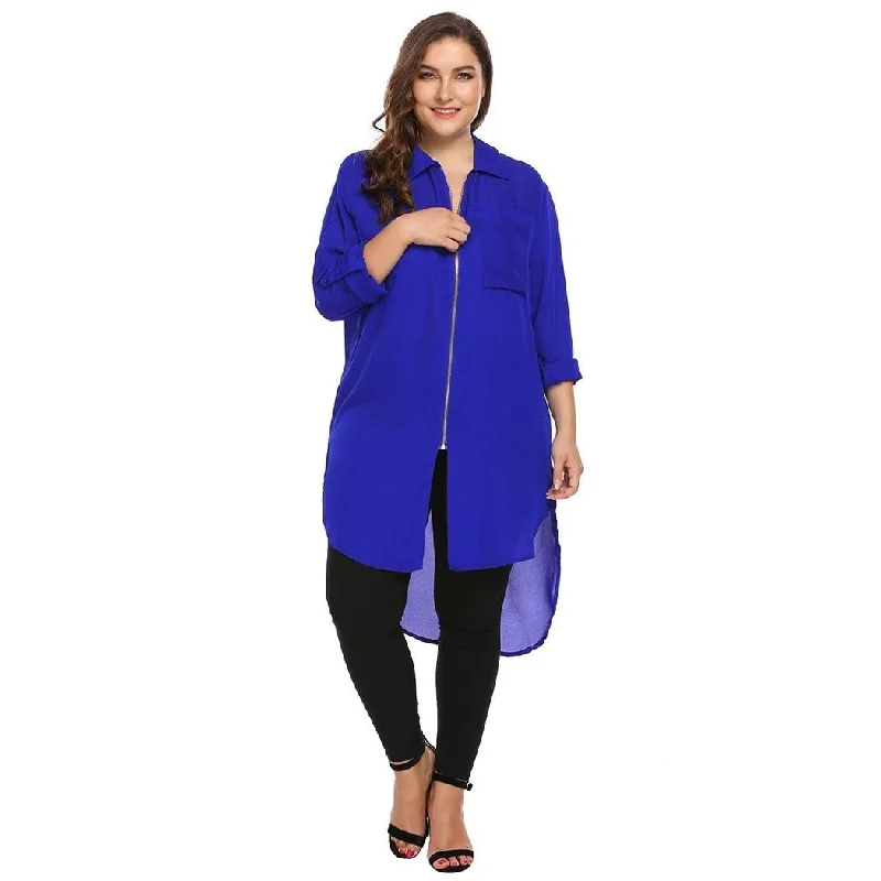 ANALUKE Roll Up Low Long Sleeve Blouse Sporty Women's Tennis