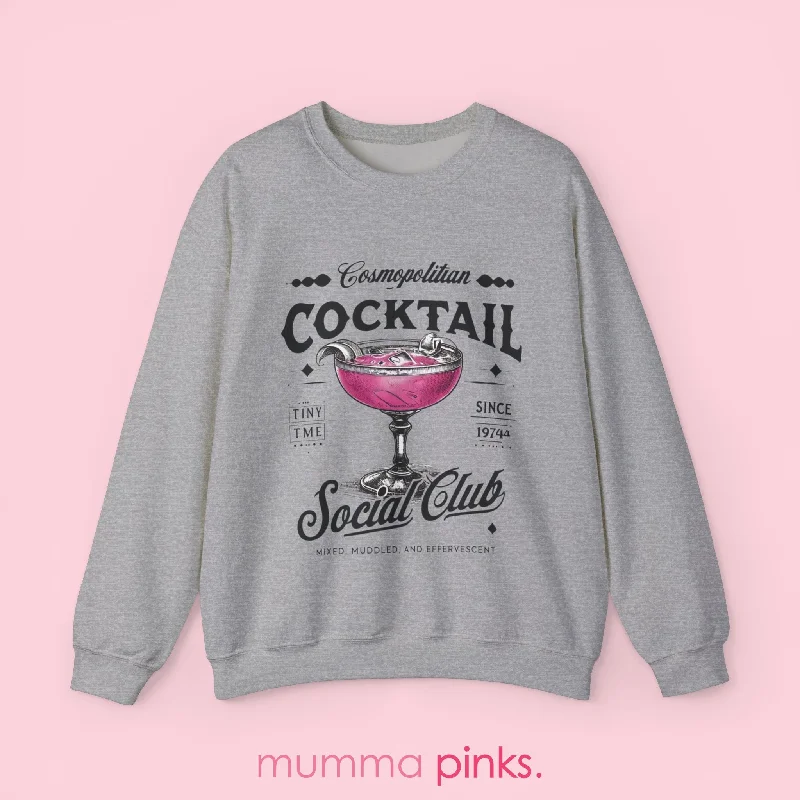 Cosmopolitan Cocktail Social Club Sweatshirt Elegant Women's 