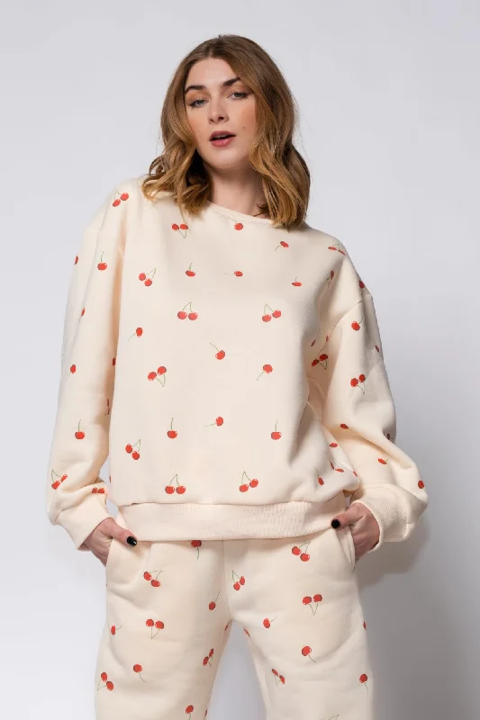 Cherry On Top Crewneck Relaxed Women's 