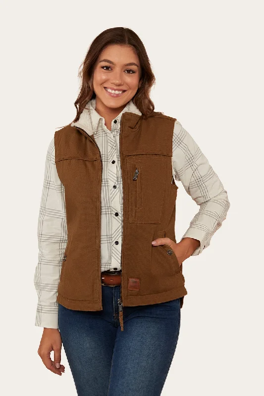 Albion Womens Vest - Tawny Brown Elegant Women's 