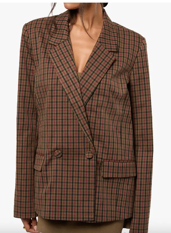 Plaid Blazer by We Wore What Athletic Women's High - 