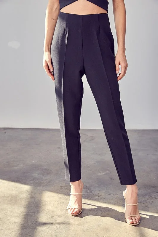 High Waisted Slim Pants Laid - back Women's Vibe