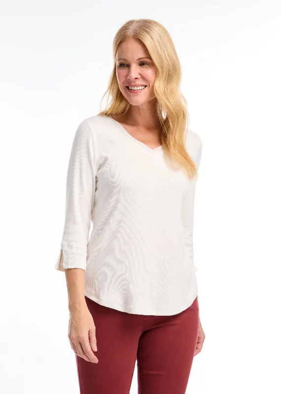 3/4 Sleeve V-Neck Top