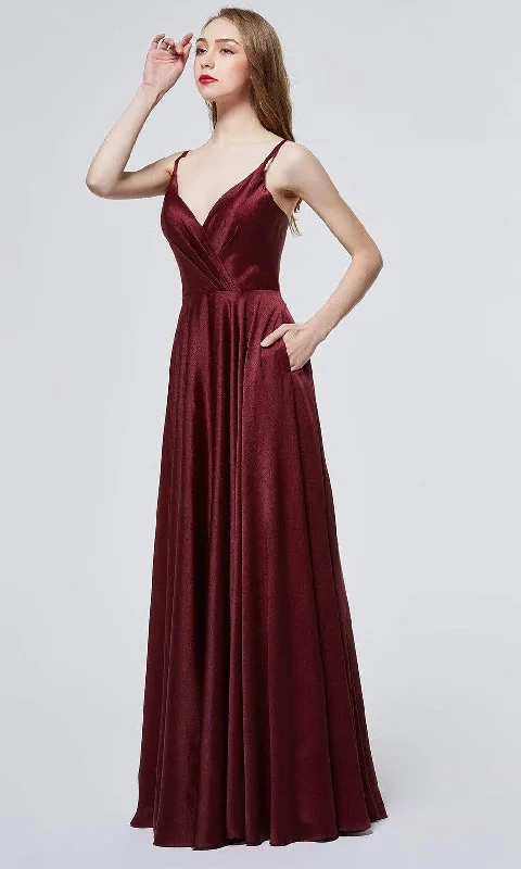 J'Adore Dresses - J19025 Flowy V Neck A-line Dress Unique Women's Upcycled
