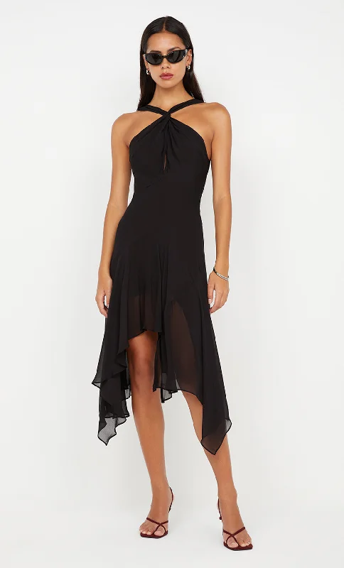 AIDA HALTER DRESS - BLACK Traditional Women's 