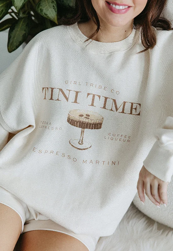 Tini Time Sweatshirt in Ivory Classic Women's Pin - striped