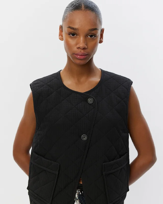 OLGASW VEST - Black French