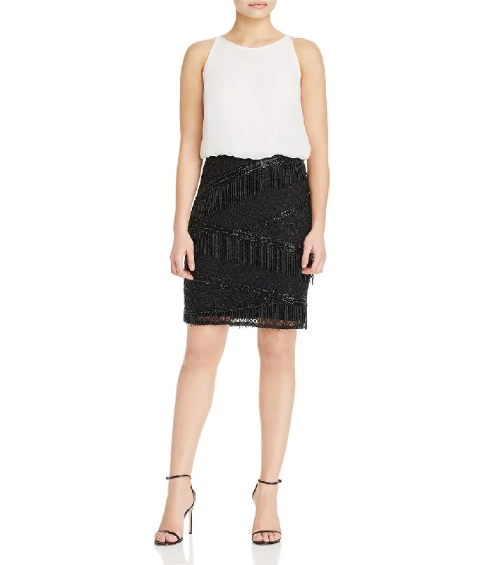 Aidan Mattox - Boat Neck Chiffon Mesh Cocktail Dress 54471840 Trendy Women's Oversized Aidan Mattox - Boat Neck Chiffon Mesh Cocktail Dress 54471840 Trendy Women's Oversized