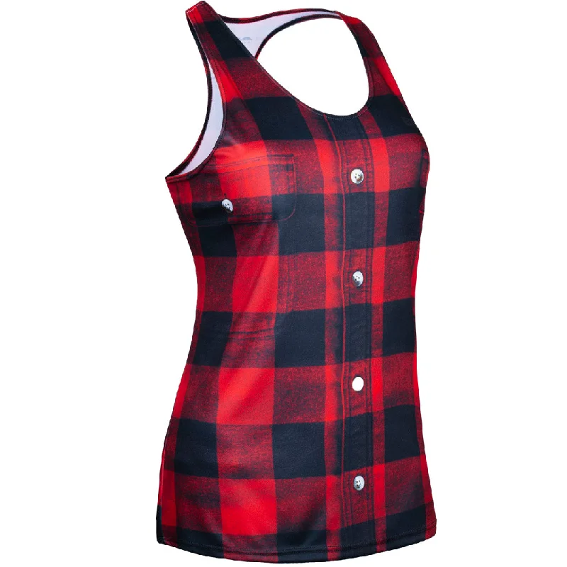 Women's Competitor Lite Interval Singlet - Buffalo Plaid Luxurious Women's High -  end