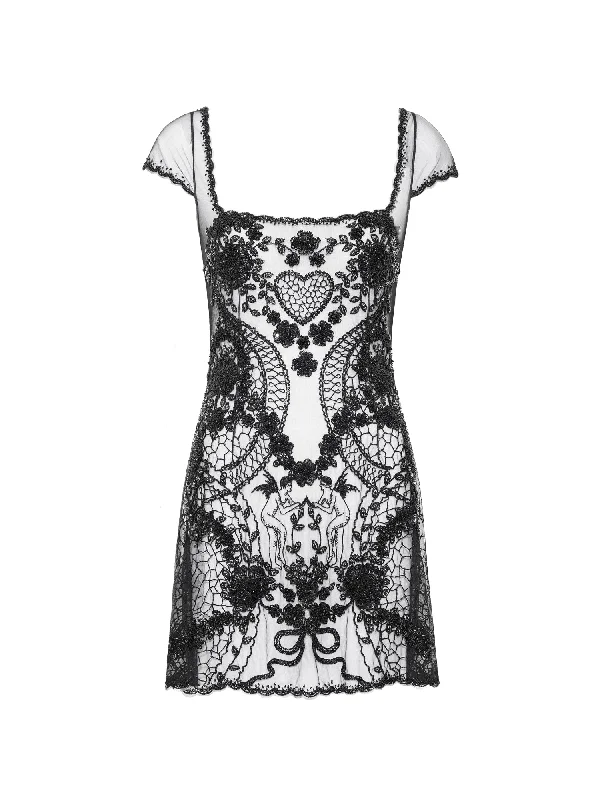 Cora Mini Dress Monochromatic Office Style